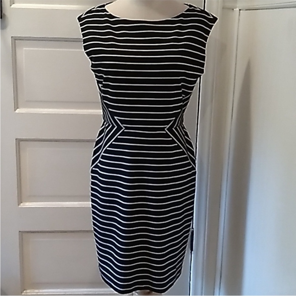 Black and White Striped Dress